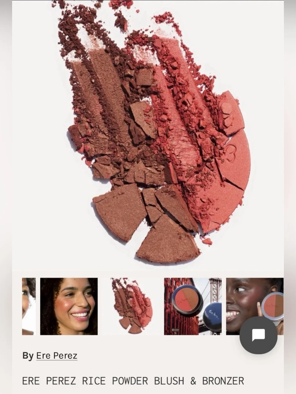 Ere Perez Rice Powder Blush & Bronzer - Shade Brooklyn